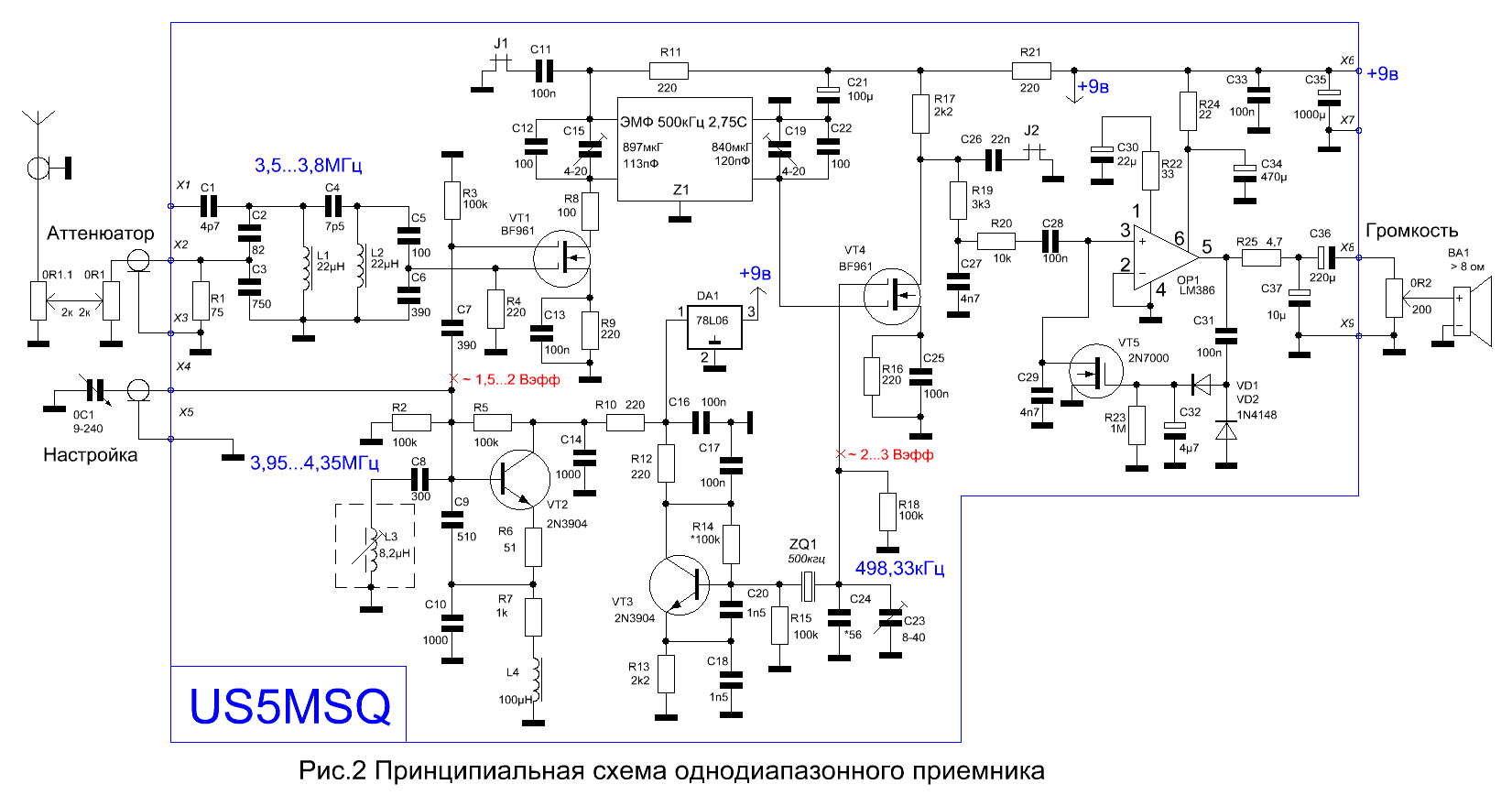 Схемы чувствительных кв приёмников Схемы чувствительных кв приёмников